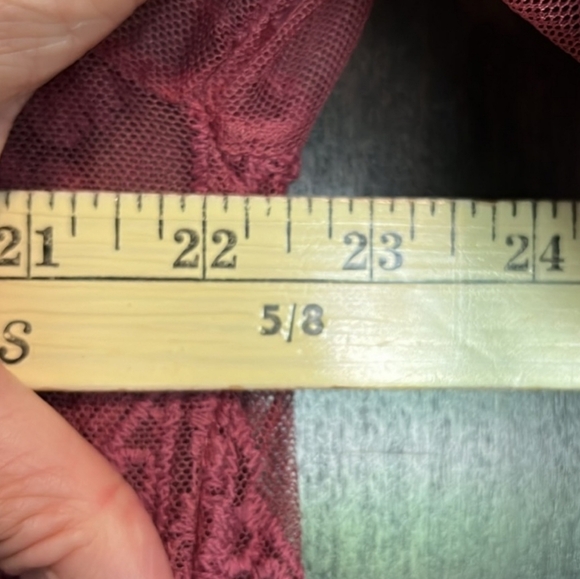 MISS CHIEVOUS Duster Wine Color Lace L/XL - Picture 4 of 6